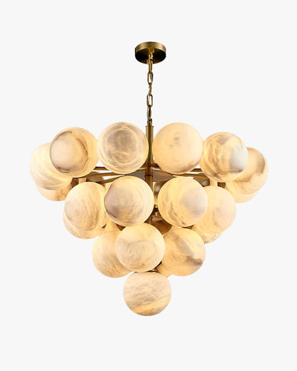 WOMO Tiered Alabaster Globe Chandelier-WM2867