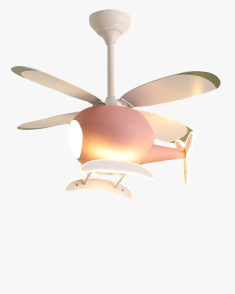 WOMO 36" Remote Airplane Ceiling Fan with Dimmable Light-WM5007