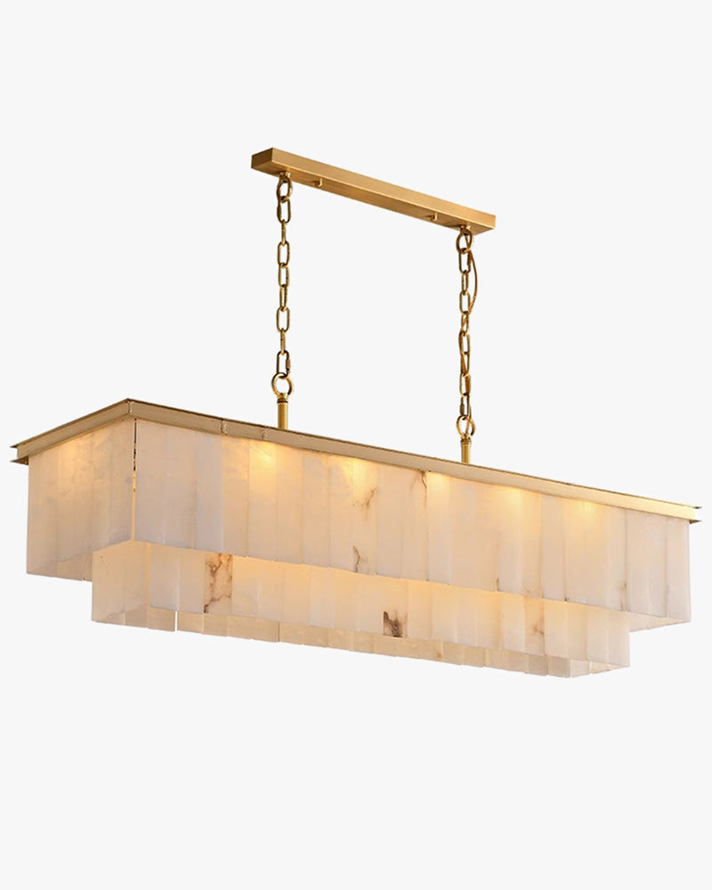 WOMO Rectangular Alabaster Chandelier-WM2854