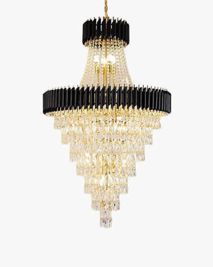 WOMO Tiered Tapered Crystal Chandelier-WM2699