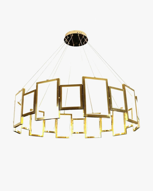 WOMO Rectangular Led Round Chandelier-WM2778