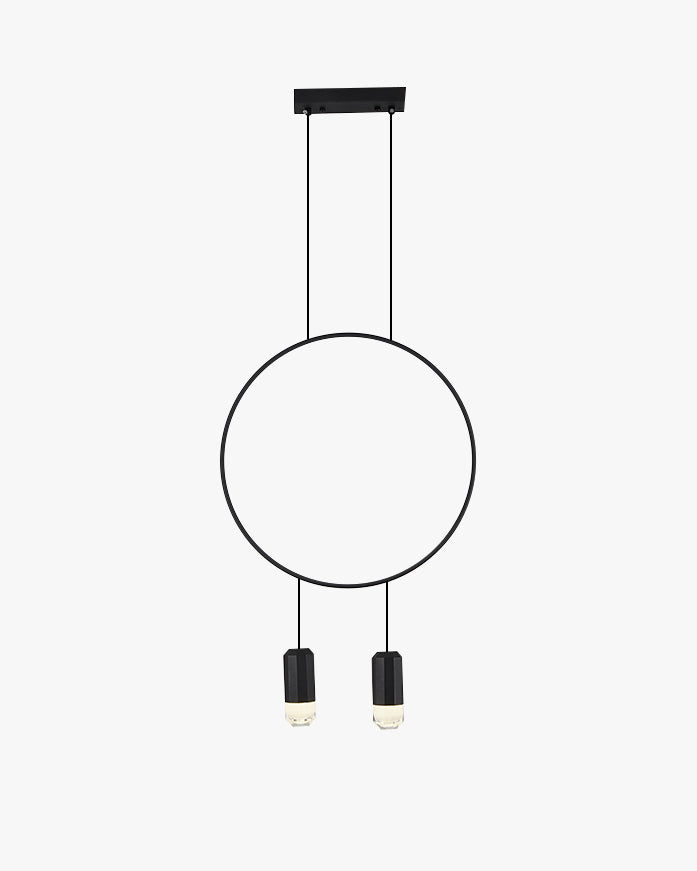 WOMO Black Ring Pendant Light-WM2608