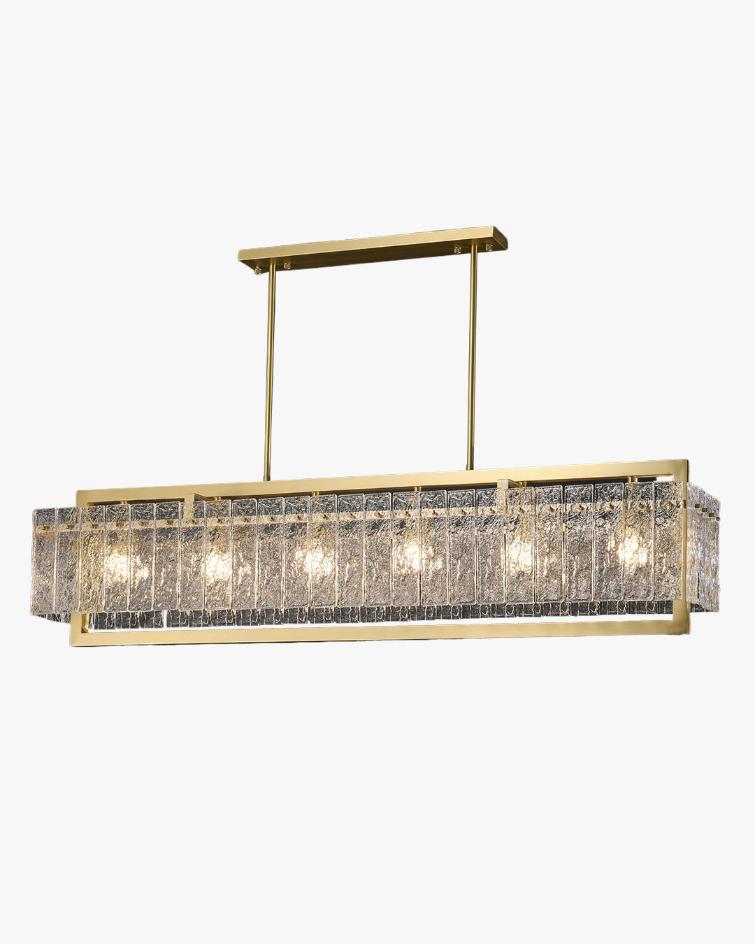 WOMO Textured Glass Linear Chandelier-WM2620