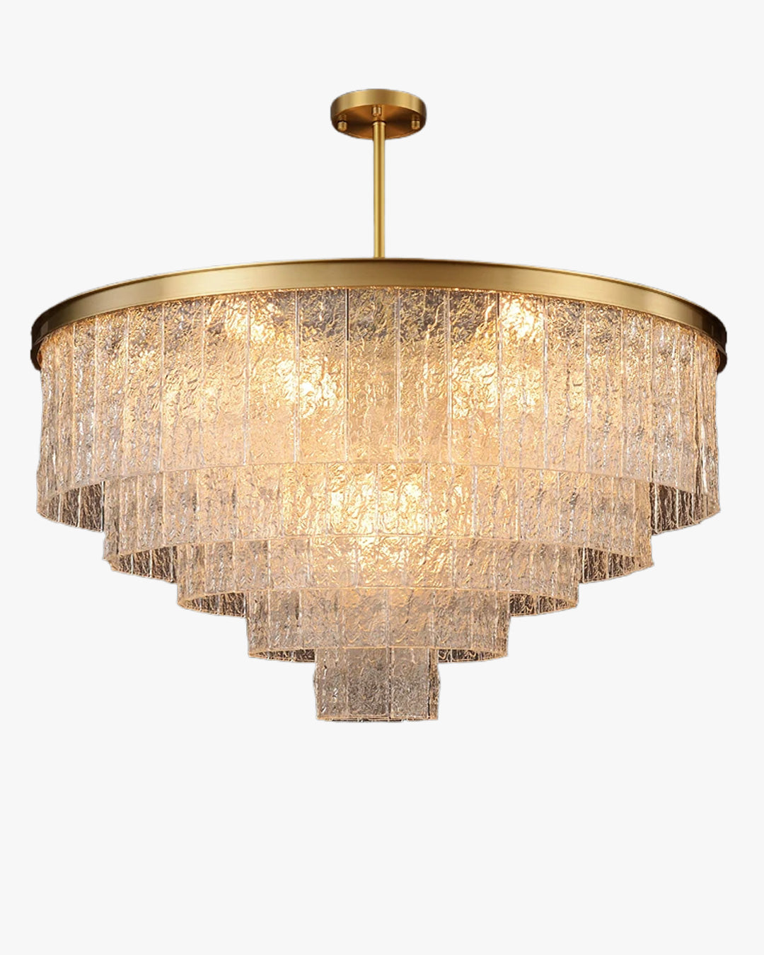 WOMO Gold Tiered Glass Chandelier-WM2601