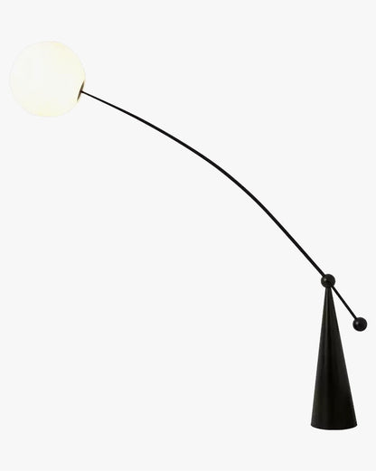 WOMO Glass Globe Cantilever Floor Lamp-WM7129