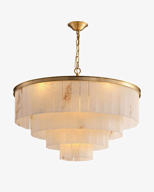 WOMO Tiered Round Alabaster Chandelier-WM2853