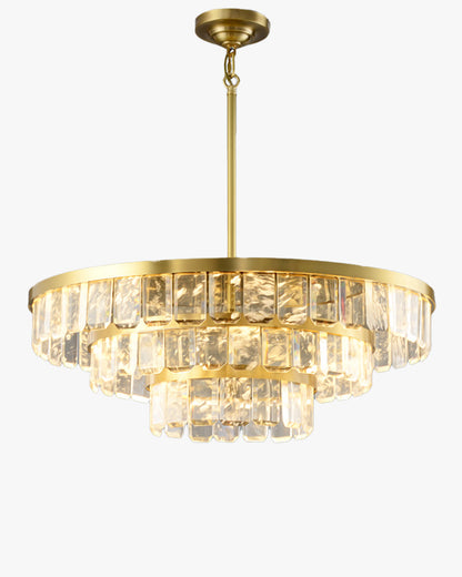 WOMO Tiered Gold Crystal Chandelier-WM2539