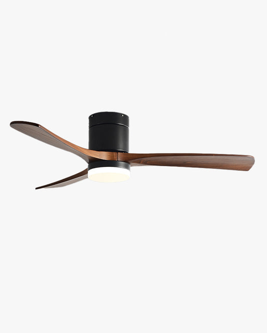 WOMO 3 Wood Blade Hugger Ceiling Fan Lamp-WM5116