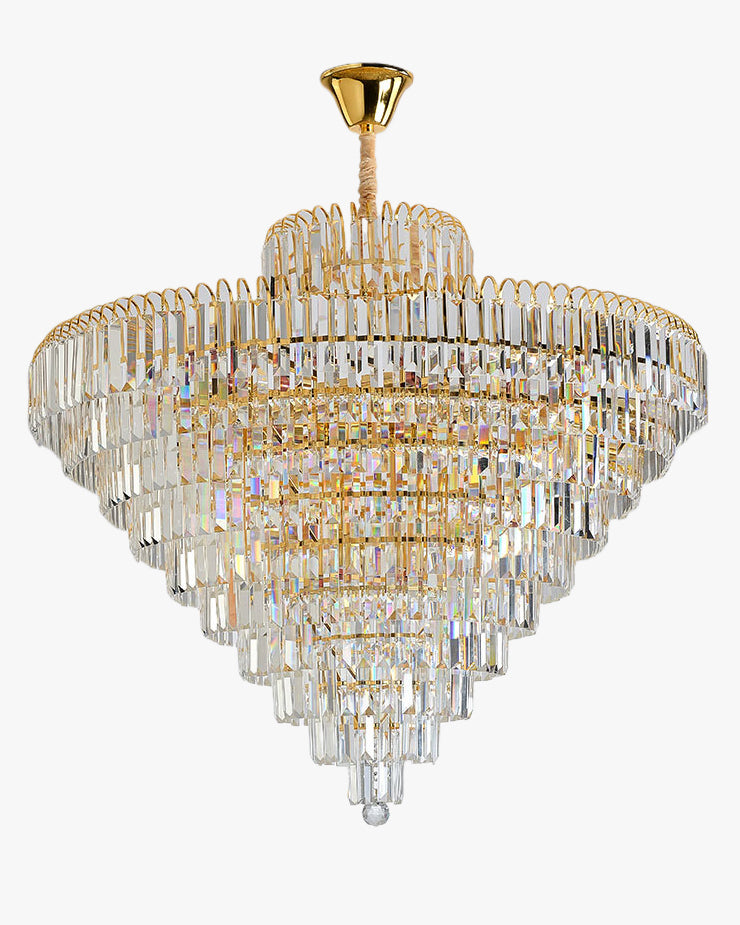 WOMO Large Cascading Crystal Chandelier-WM2917