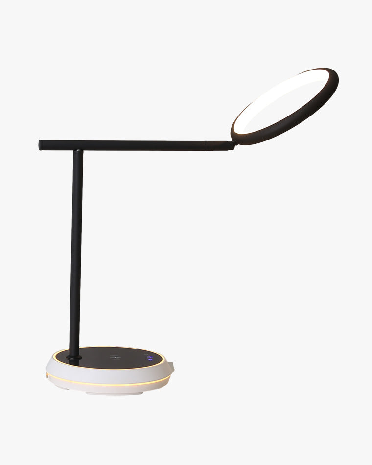 WOMO Dimmable Touch Round Desk Lamp with Wireless Charger-WM8042