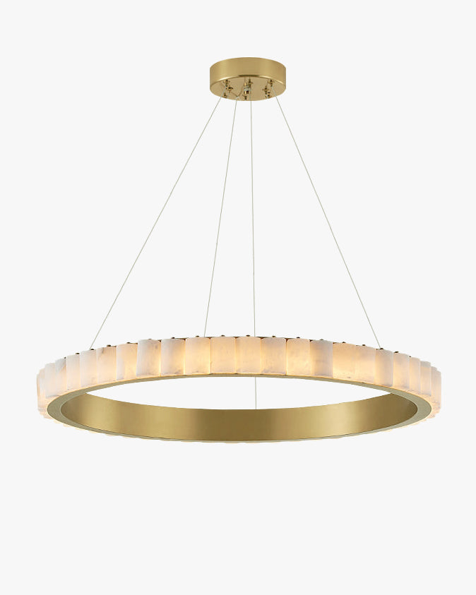 WOMO Tiered Circular Alabaster Chandelier-WM2858