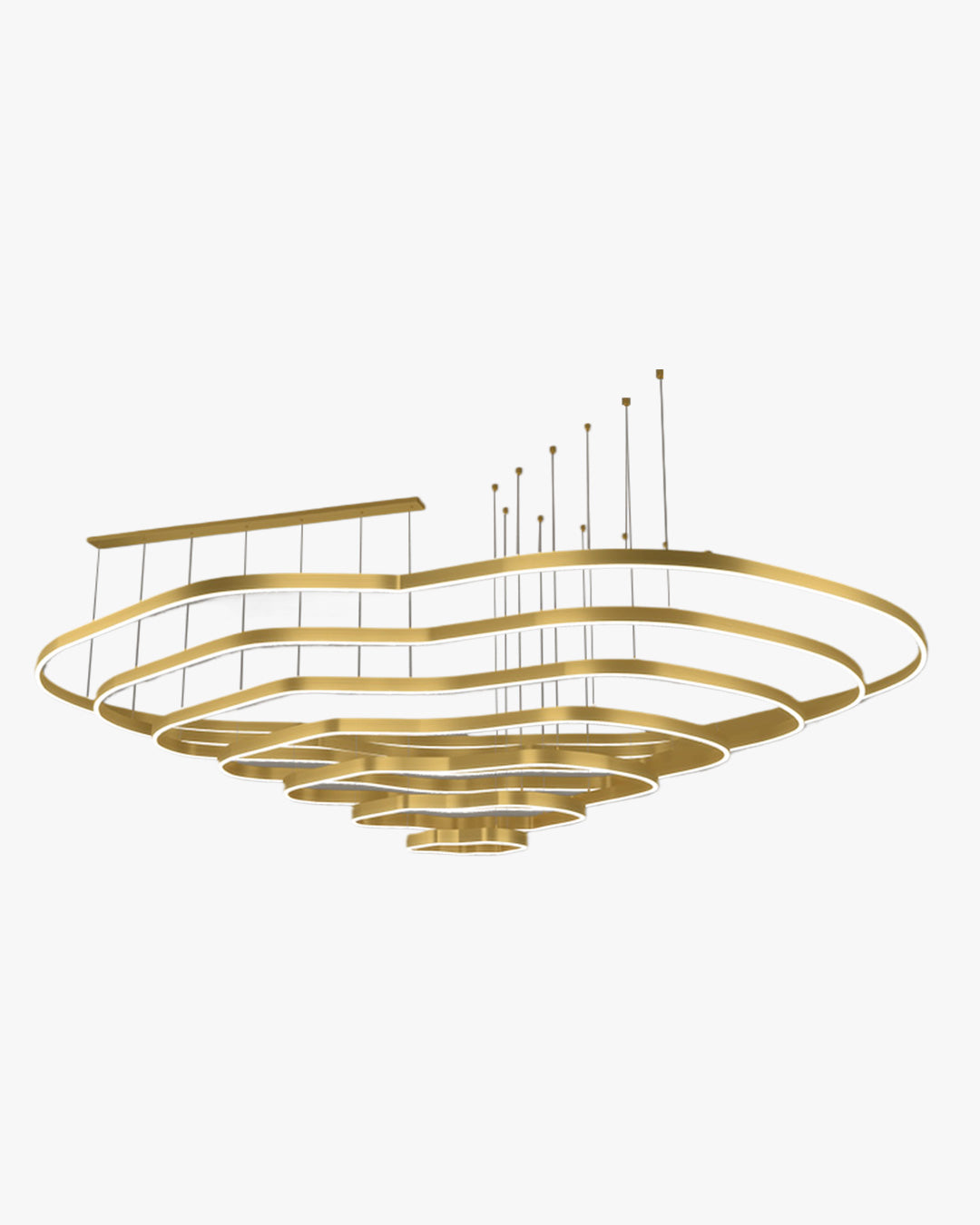 WOMO Oversized Tiered led Ring Chandelier-WM2599