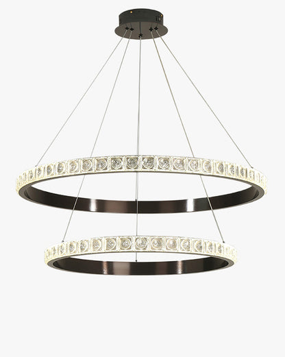 WOMO Tiered Ring Led Crystal Chandelier-WM2549b