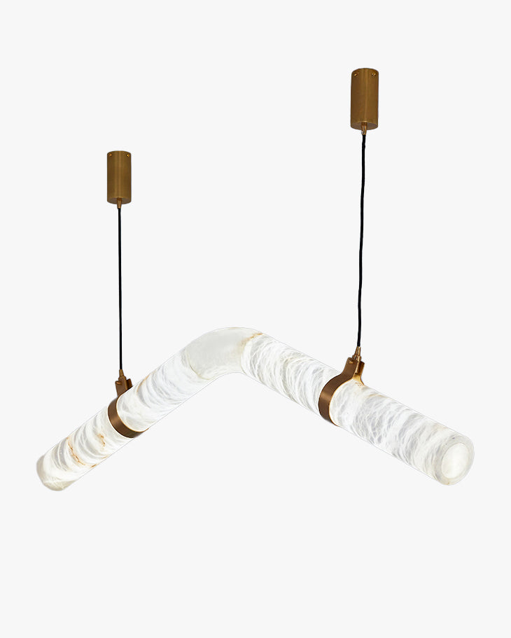 WOMO Pipe Linear Alabaster Pendant Light-WM2889