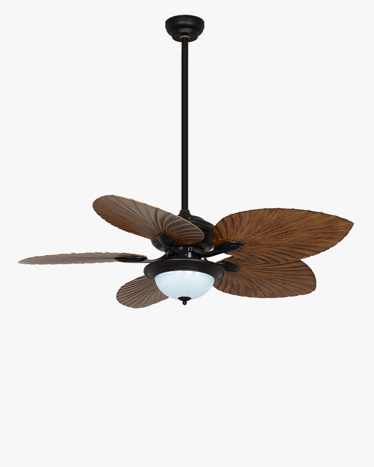 WOMO 52" Tropical Leaf Ceiling Fan with Dimmable Light-WM5005