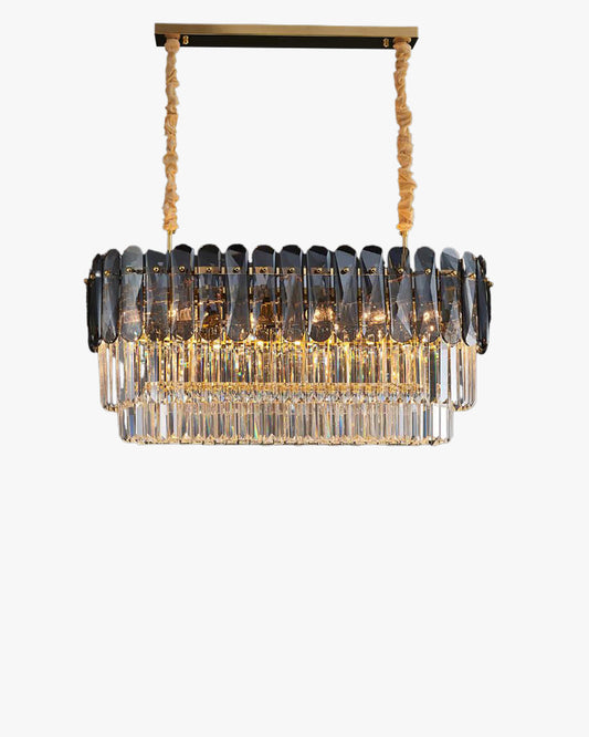 WOMO Tiered Linear Crystal Chandelier-WM2543