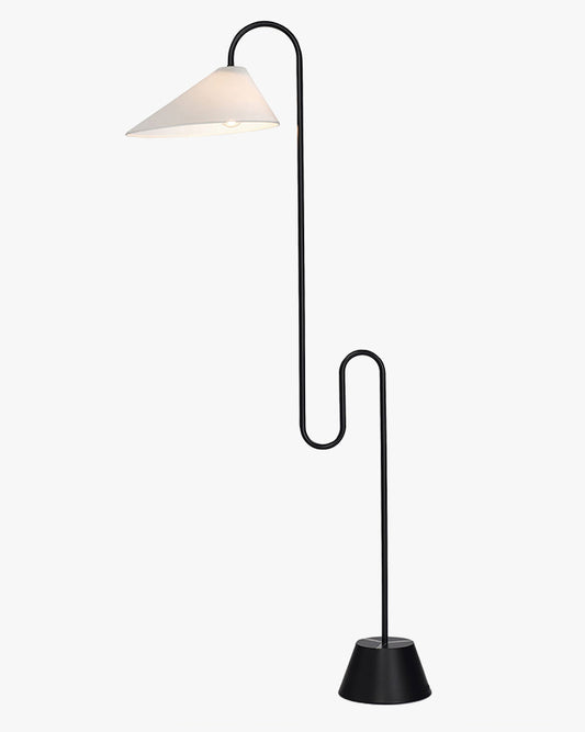 WOMO Fabric Gooseneck Floor Lamp-WM7096