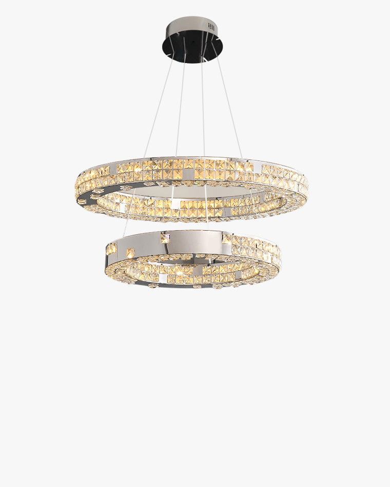 WOMO Tiered Circular Crystal Chandelier-WM2544