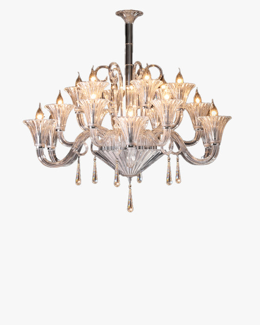 WOMO Tiered Candelabra Glass Chandelier-WM2400