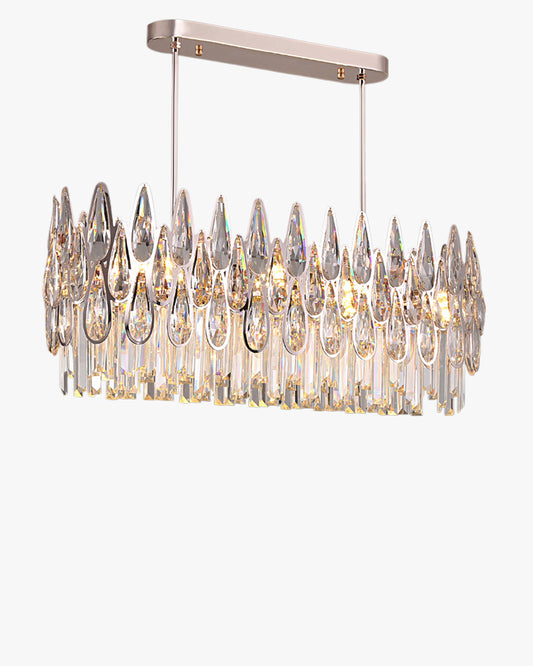 WOMO Rose Gold Linear Crystal Chandelier-WM2546