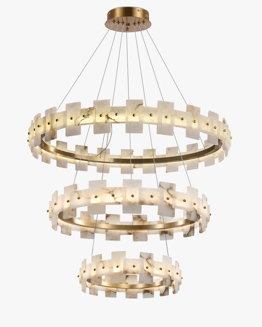 WOMO Tiered Alabaster Chandelier-WM2830