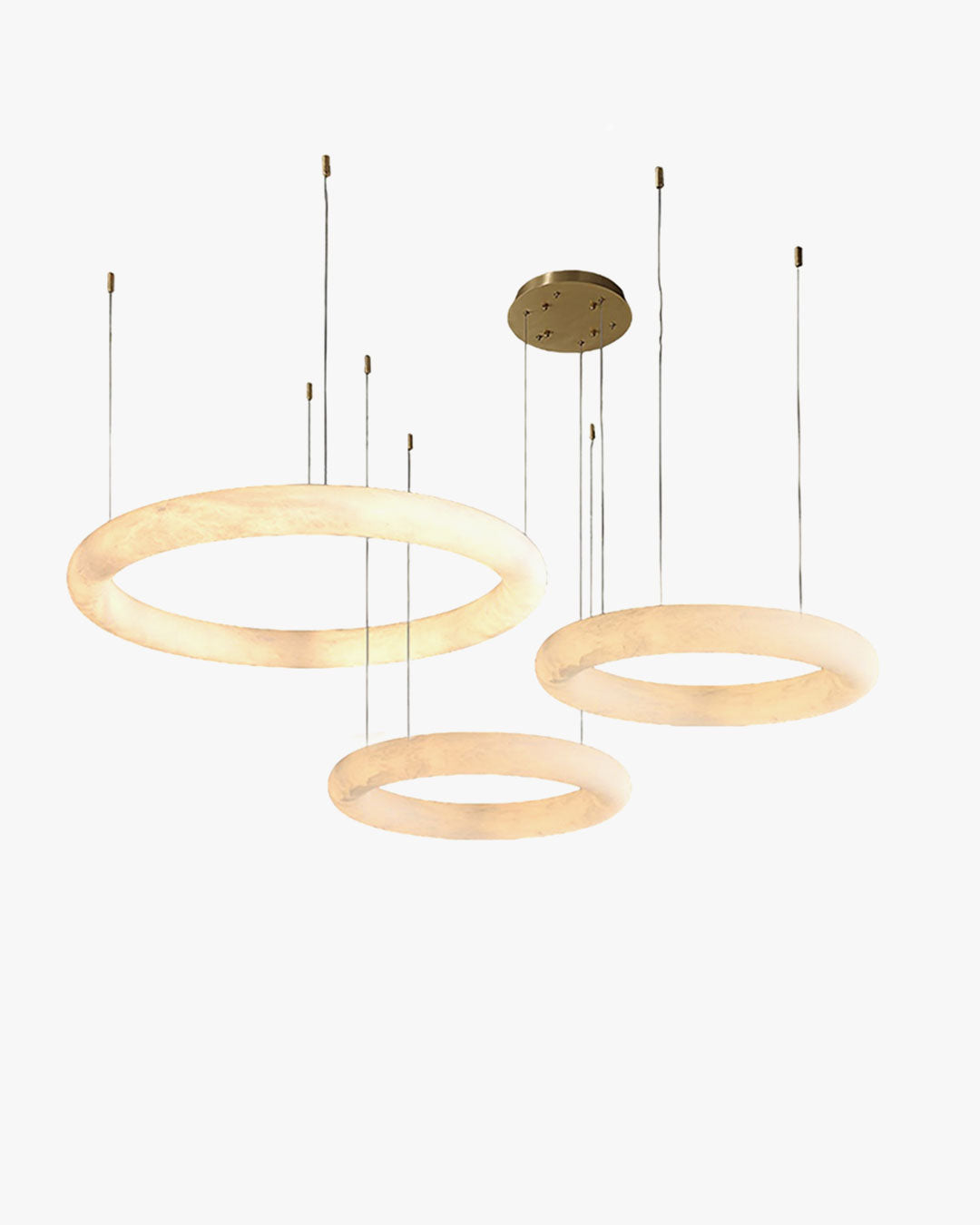 WOMO Alabaster Circle LED Chandelier-WM2873