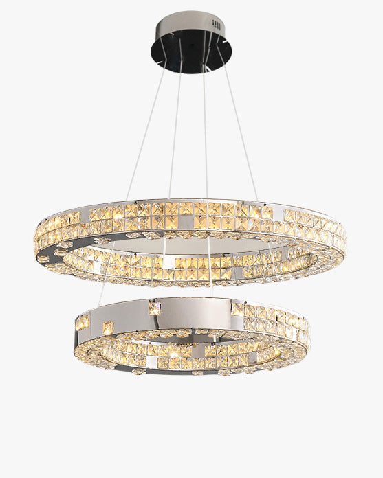 WOMO Tiered Circular Crystal Chandelier-WM2544