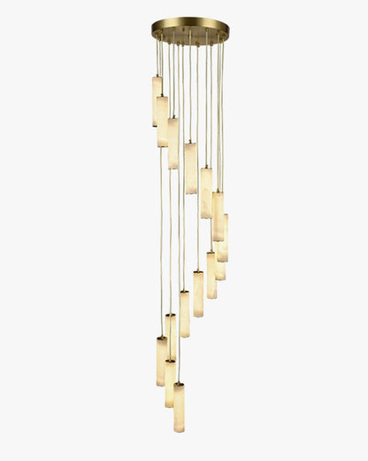 WOMO Cascading Cylinder Alabaster Chandelier-WM2827