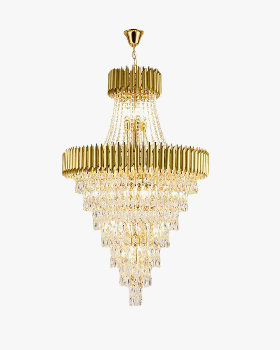 WOMO Tiered Tapered Crystal Chandelier-WM2699