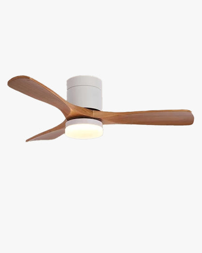 WOMO 3 Wood Blade Hugger Ceiling Fan Lamp-WM5116