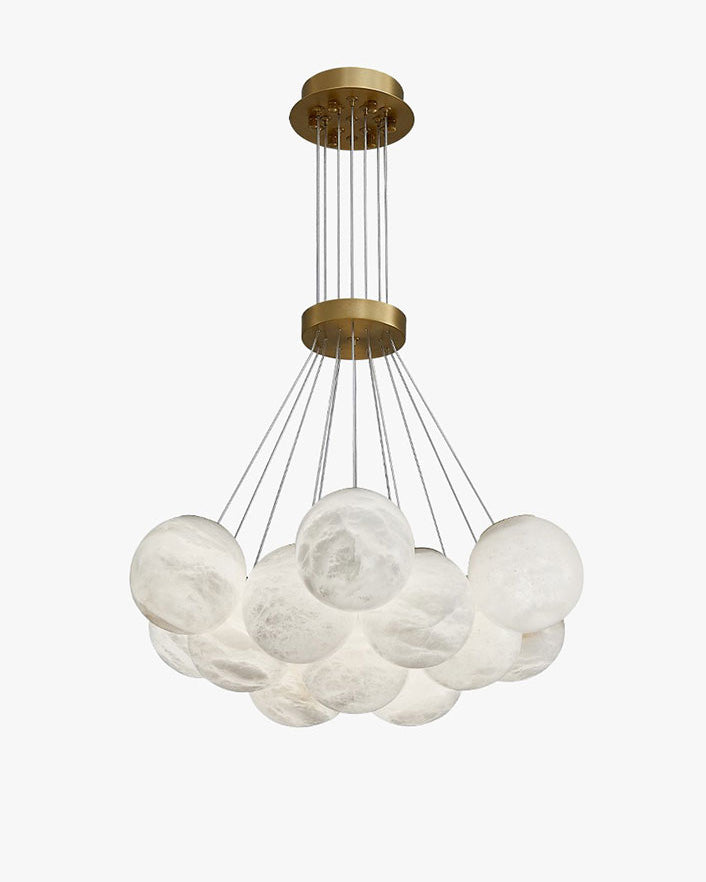 WOMO Cluster Globe Alabaster Pendant Chandelier-WM2865