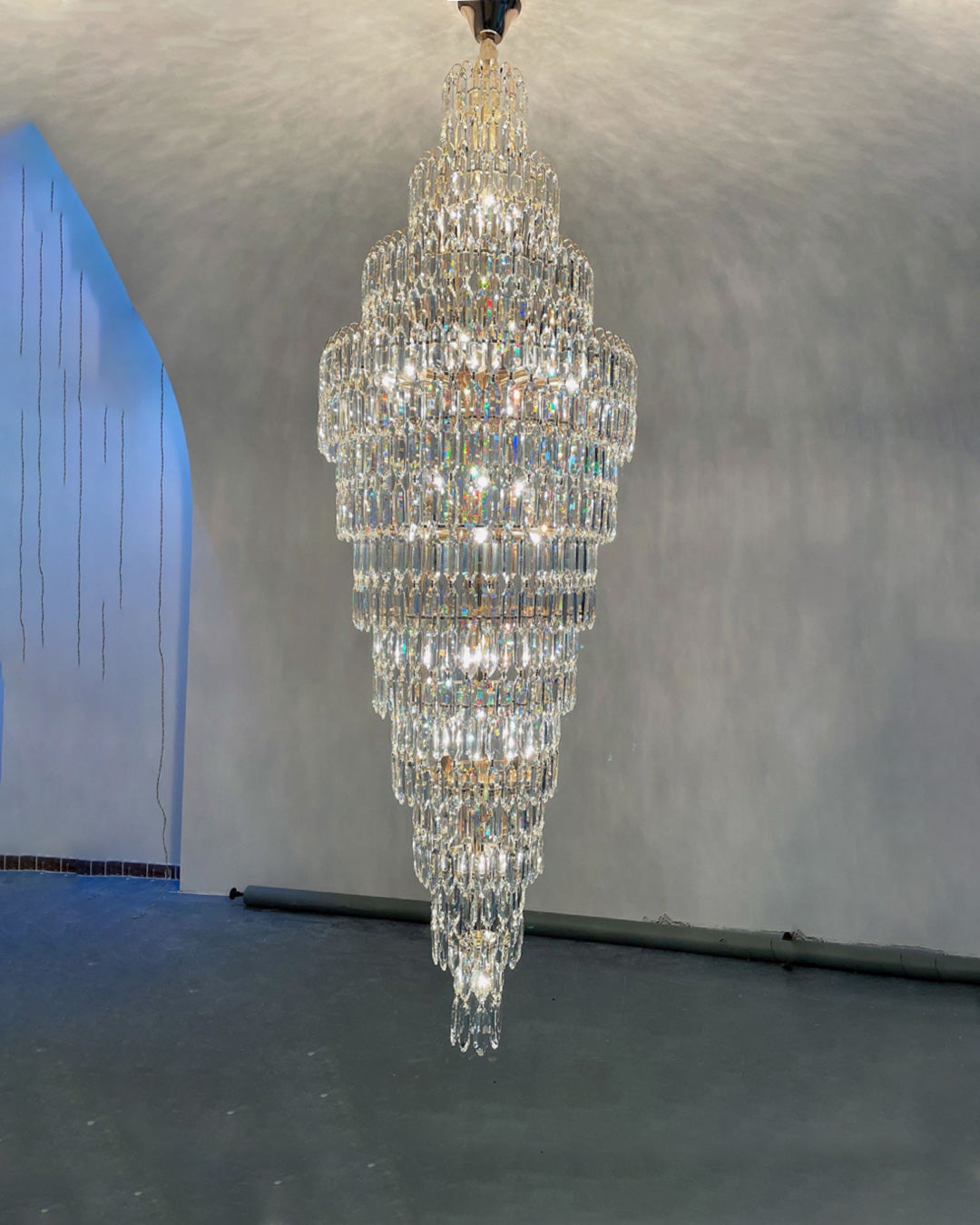 WOMO Tiered Tapers Crystal Chandelier-WM2382