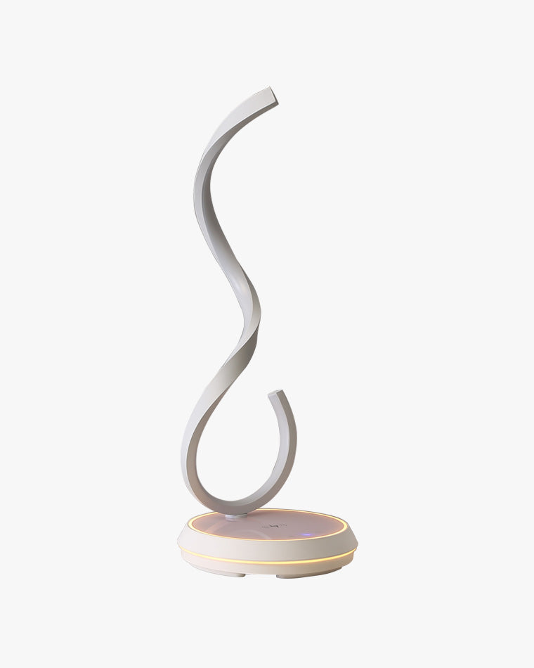 WOMO Dimmable Infinity Sculptural Table Lamp with Wireless Charger-WM8043