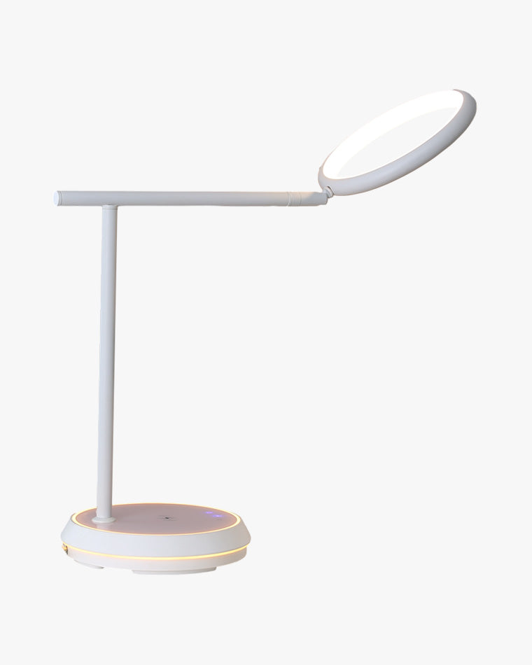 WOMO Dimmable Touch Round Desk Lamp with Wireless Charger-WM8042