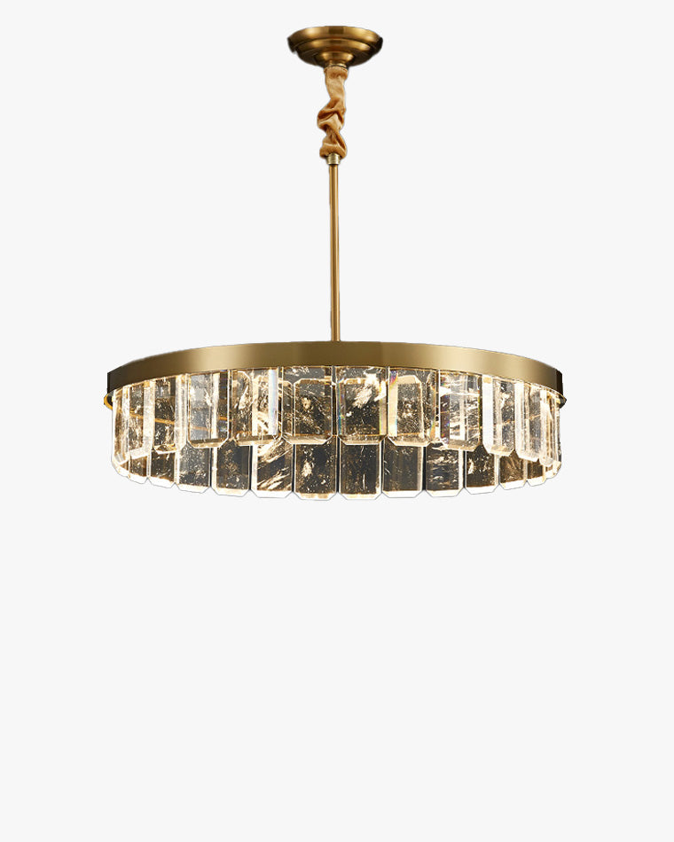 WOMO Gold Crystal Round Chandelier-WM2538