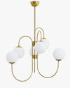 WOMO Gold Glass Globe Arm Chandelier-WM2625 thumbnail
