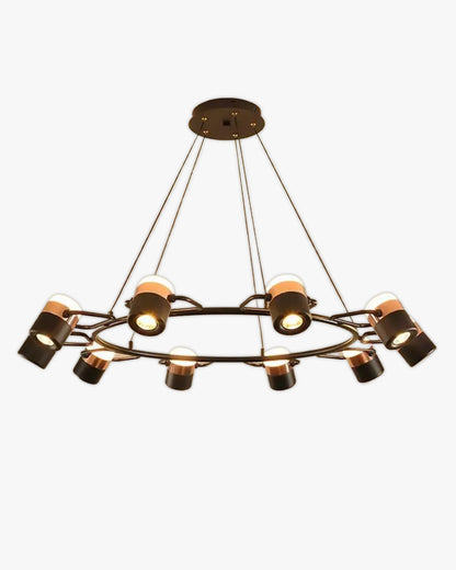 WOMO Adjustable Rose Gold Round Chandelier-WM2645