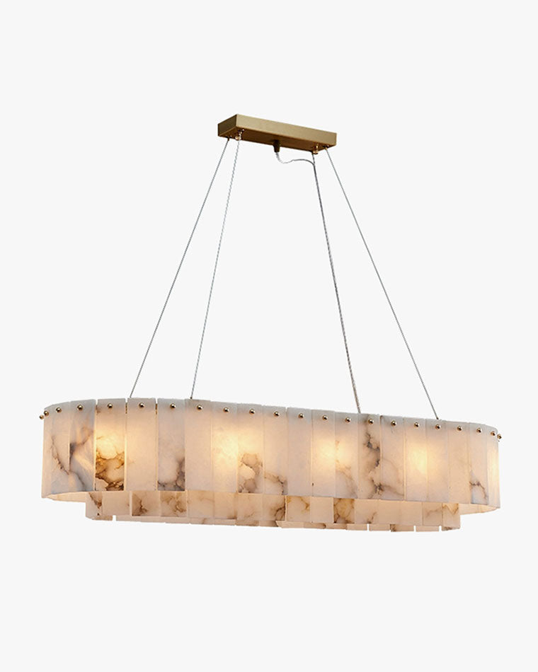 WOMO Oval Alabaster Chandelier-WM2845