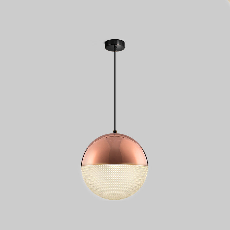 WOMO Prismatic/Milk Glass Globe Pendant Light-WM2065