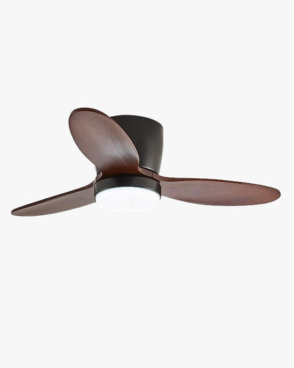 WOMO Mid Century Modern Hugger Ceiling Fan Lamp-WM5115