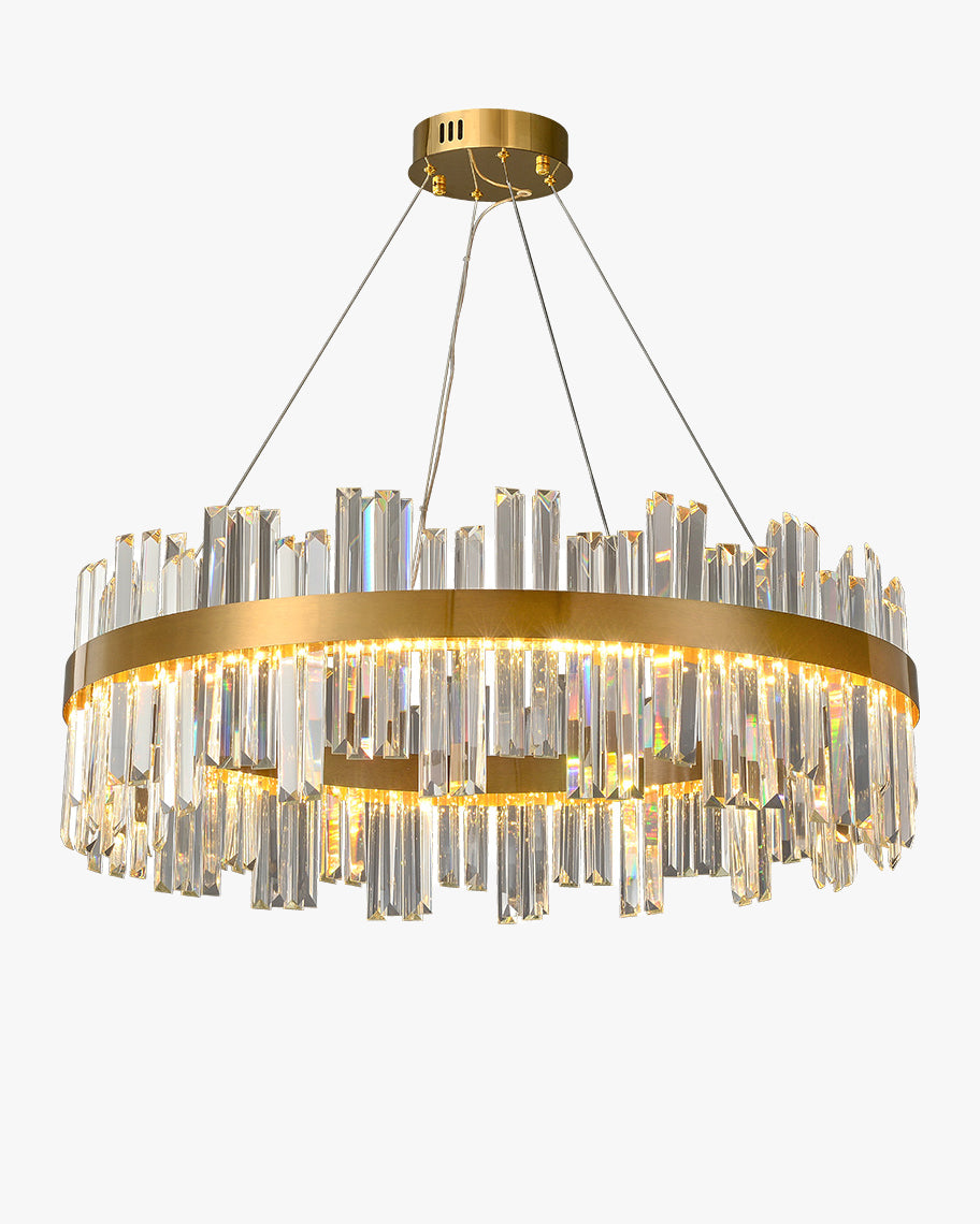 WOMO Luxury LED Gold Plated Crystal Chandelier-WM2531