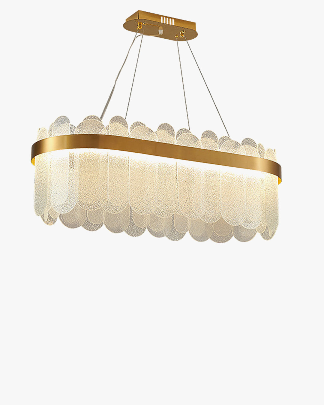 WOMO Long Oval Glass Chandelier-WM2410