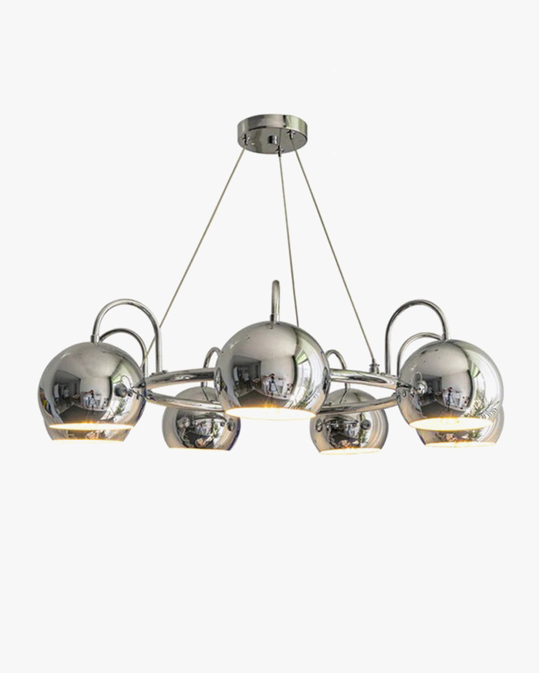 WOMO Chrome Globe Chandelier-WM2720