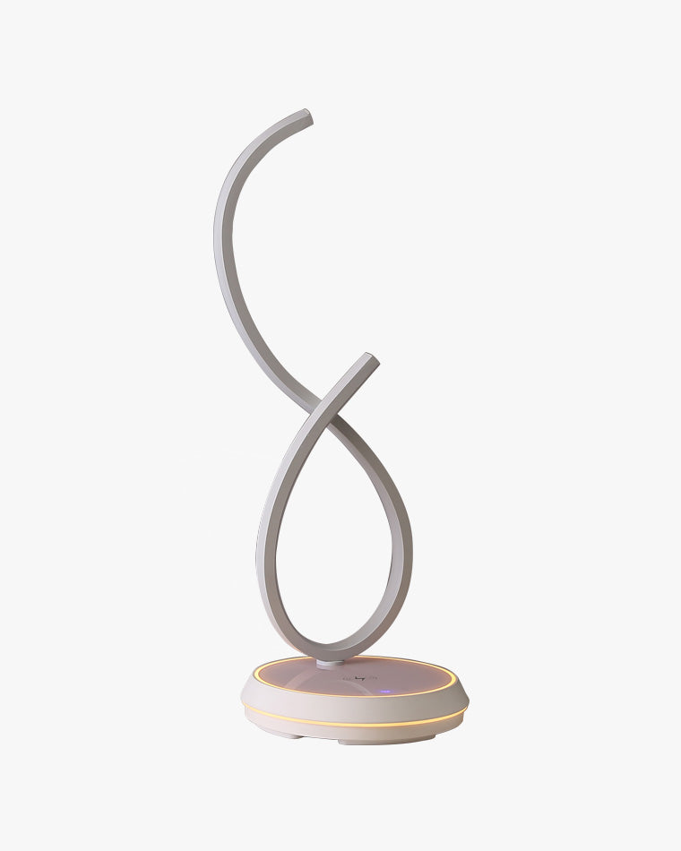 WOMO Dimmable Infinity Sculptural Table Lamp with Wireless Charger-WM8043