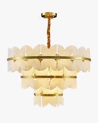 WOMO Butterfly Tiered Alabaster Chandelier-WM2851