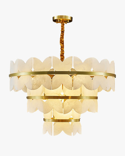 WOMO Butterfly Tiered Alabaster Chandelier-WM2851