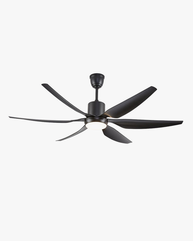 WOMO 5 Black Blade Large Ceiling Fan Lamp-WM5042