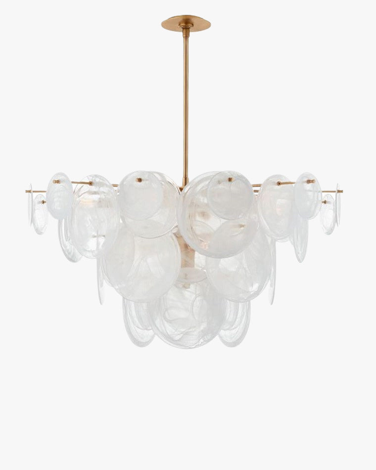 WOMO Textured Glass Disc Chandelier-WM2477