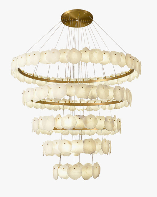 WOMO Tiered Circular Alabaster Chandelier-WM2671