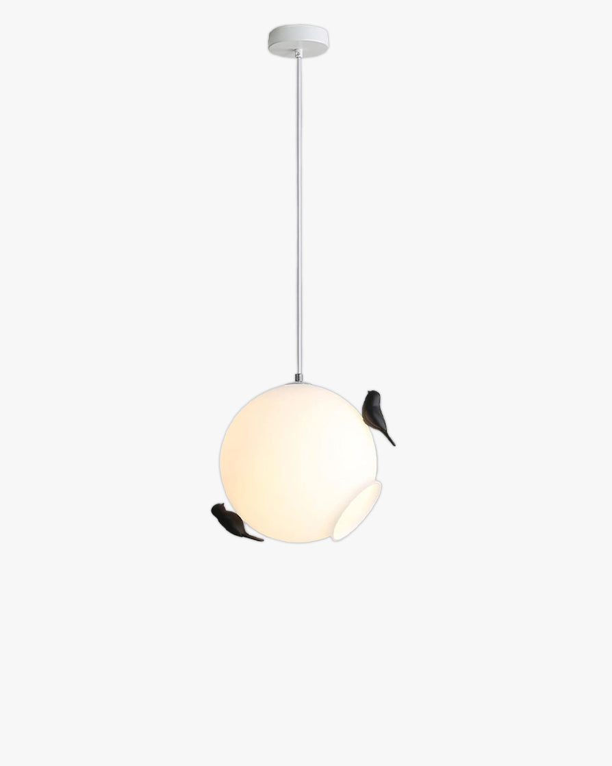 WOMO Frosted Glass Globe Pendant Light-WM2580